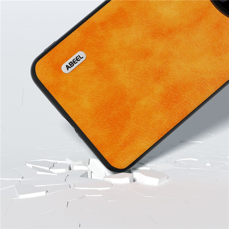 ABEEL For Huawei Mate 60 Pro Cell Phone Case Litchi Texture PU Leather Coated PC Cover Phone Shell - Orange