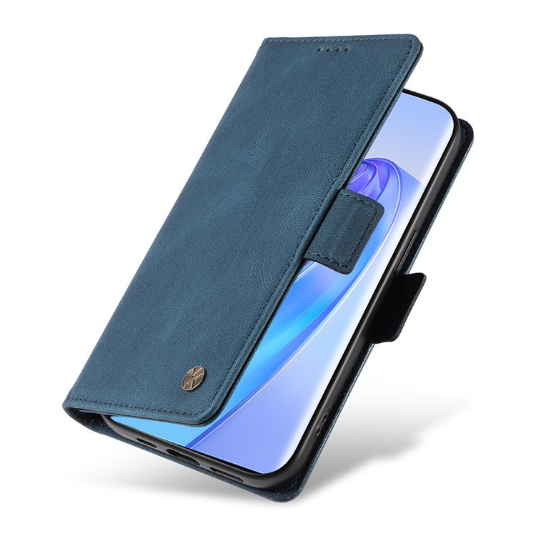 YIKATU YK-005 For Honor X40 5G / X9a 5G / Magic5 Lite 5G PU Leather Wallet Phone Case Stand Skin-touch Cover - Blue