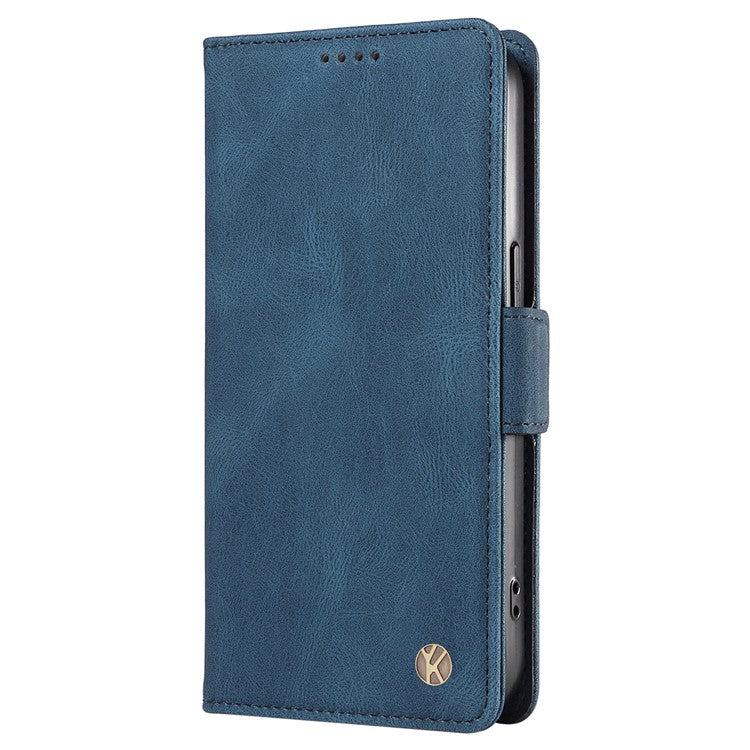 YIKATU YK-005 For Honor X40 5G / X9a 5G / Magic5 Lite 5G PU Leather Wallet Phone Case Stand Skin-touch Cover - Blue