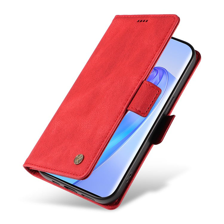 YIKATU YK-005 For Honor X40 5G / X9a 5G / Magic5 Lite 5G PU Leather Wallet Phone Case Stand Skin-touch Cover - Red