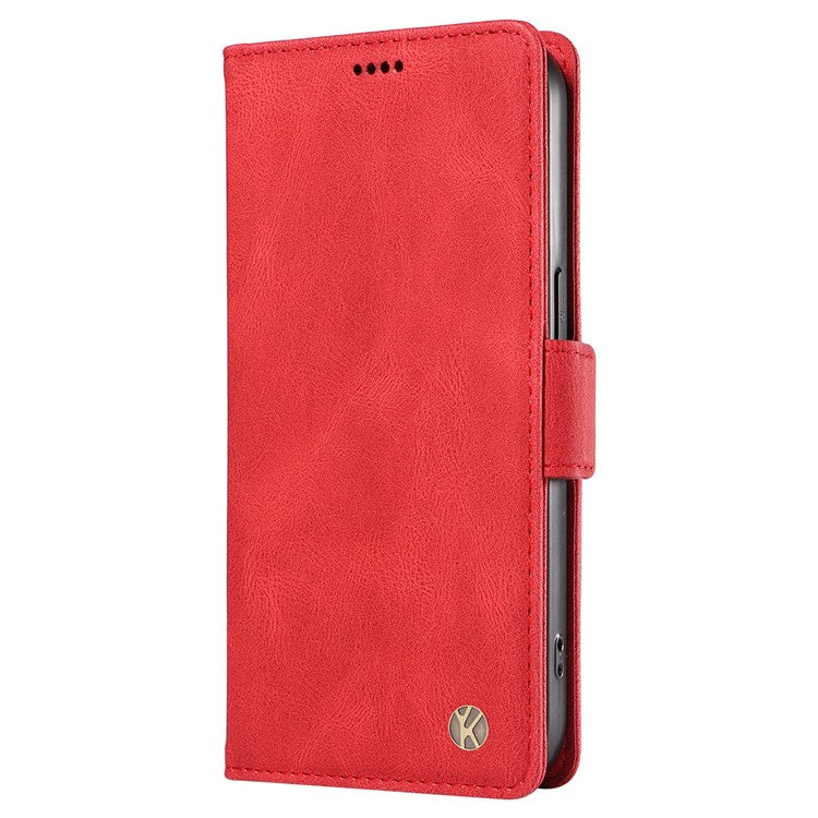 YIKATU YK-005 For Honor X40 5G / X9a 5G / Magic5 Lite 5G PU Leather Wallet Phone Case Stand Skin-touch Cover - Red