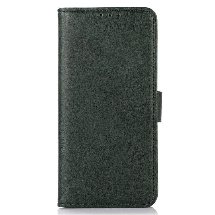 For Huawei Mate 60 Cowhide Texture Cell Phone Case Wallet Stand Anti-Fall Leather Cover - Green