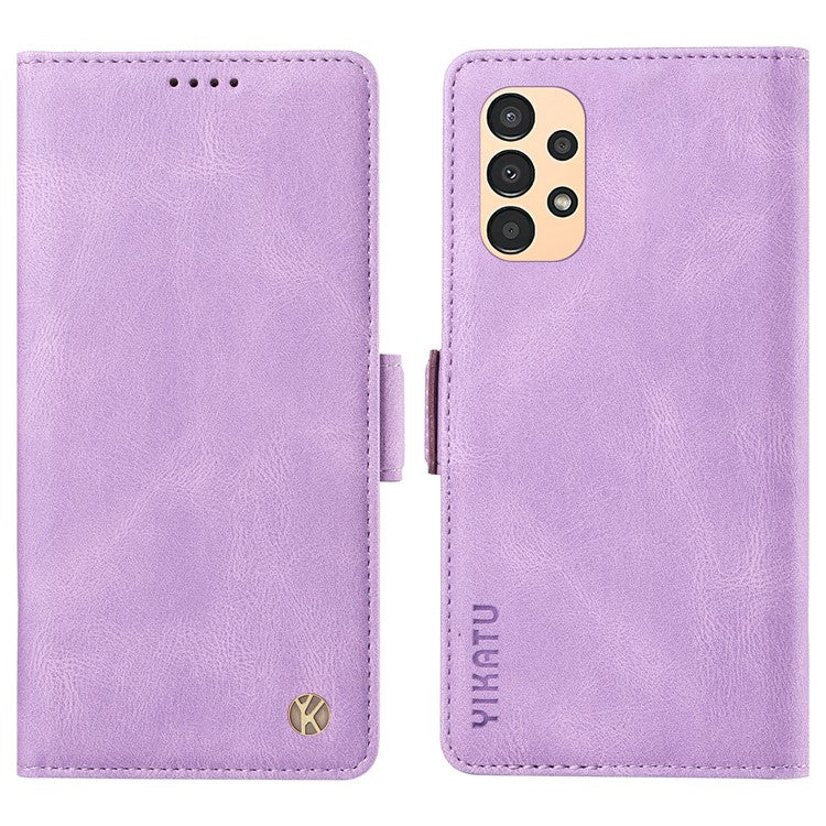 YIKATU YK-005 PU Leather Protective Cover for Samsung Galaxy A13 4G / 5G , Skin-touch Stand Wallet Phone Case - Purple