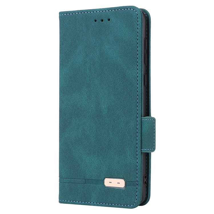 For Huawei Mate 60 Pro Hardware Decor Stand Phone Case PU Leather Wallet Cover - Blue