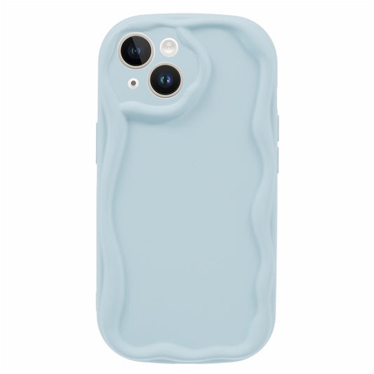 For iPhone 14 Plus Case Rubberized Candy Color Scratch-proof Phone TPU Cover - Baby Blue