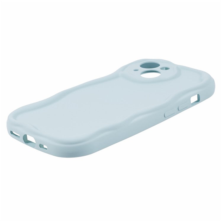 For iPhone 14 Plus Case Rubberized Candy Color Scratch-proof Phone TPU Cover - Baby Blue