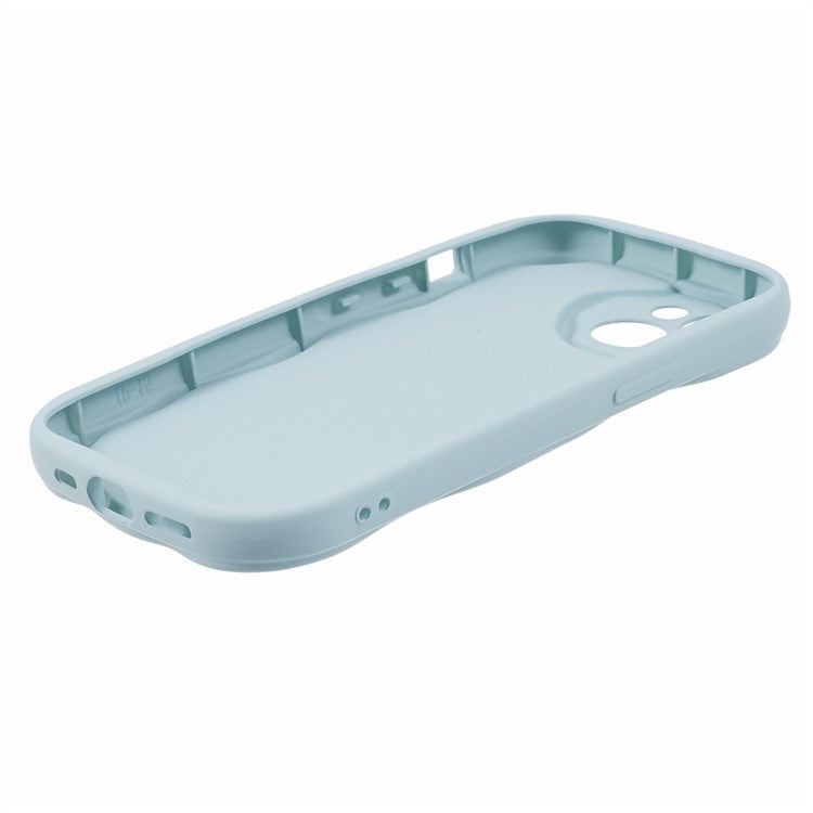 For iPhone 14 Plus Case Rubberized Candy Color Scratch-proof Phone TPU Cover - Baby Blue