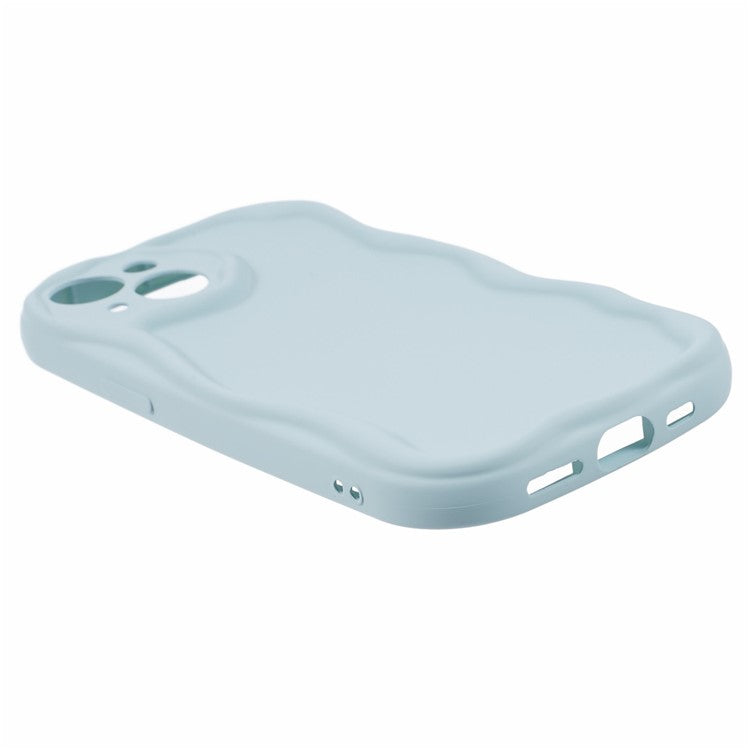 For iPhone 14 Plus Case Rubberized Candy Color Scratch-proof Phone TPU Cover - Baby Blue