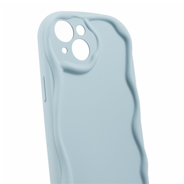 For iPhone 14 Plus Case Rubberized Candy Color Scratch-proof Phone TPU Cover - Baby Blue