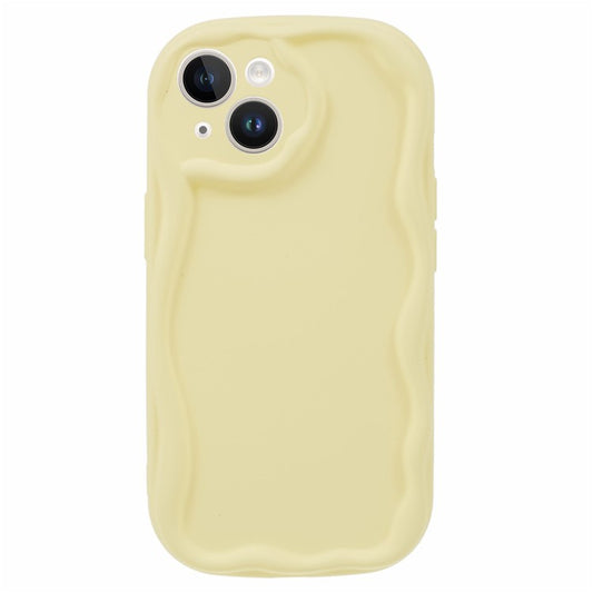 For iPhone 14 Plus Case Rubberized Candy Color Scratch-proof Phone TPU Cover - Yellow