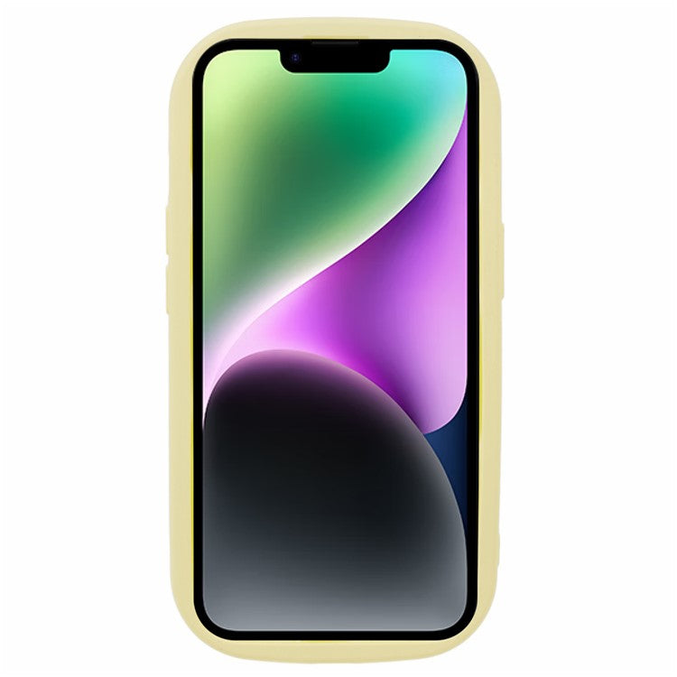 For iPhone 14 Plus Case Rubberized Candy Color Scratch-proof Phone TPU Cover - Yellow