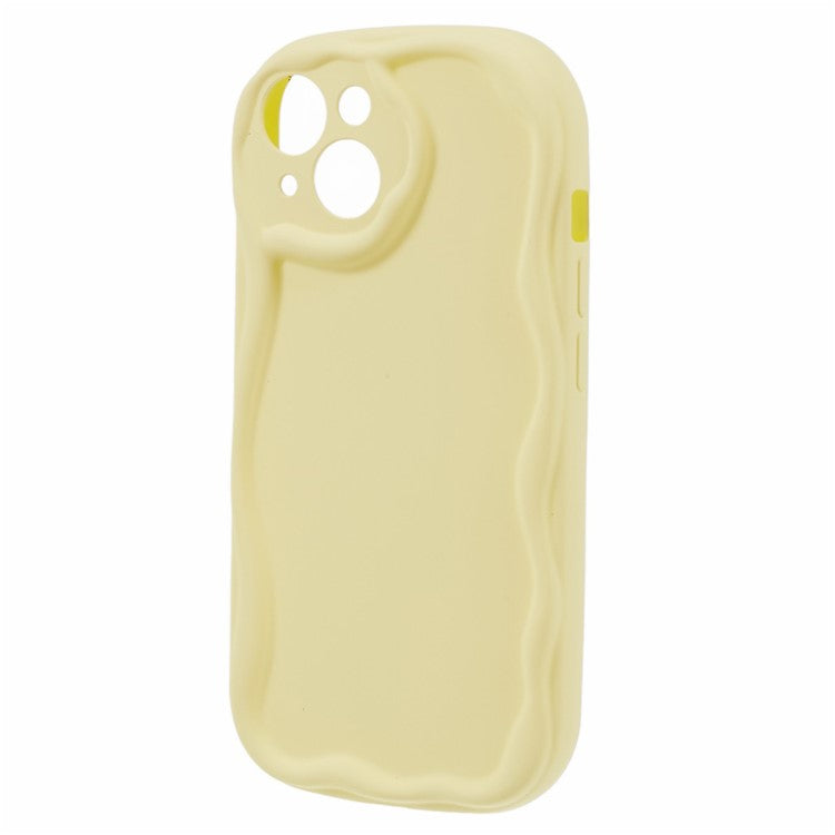 For iPhone 14 Plus Case Rubberized Candy Color Scratch-proof Phone TPU Cover - Yellow