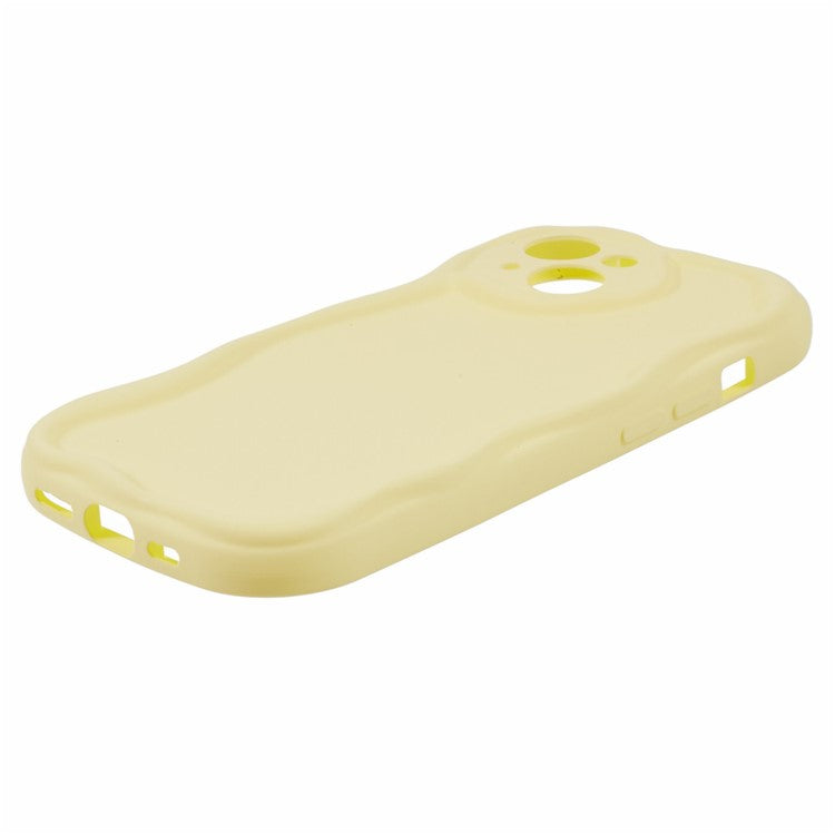 For iPhone 14 Plus Case Rubberized Candy Color Scratch-proof Phone TPU Cover - Yellow