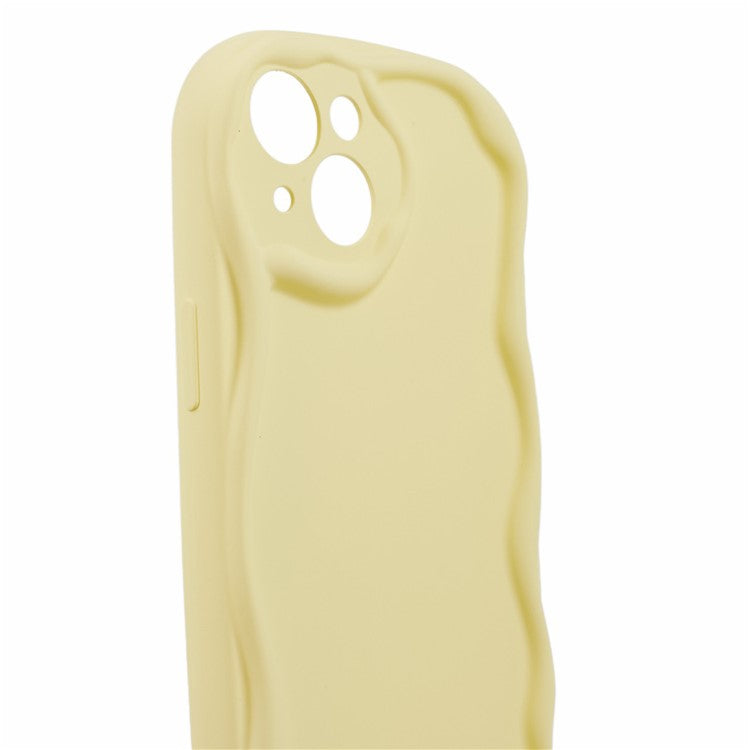 For iPhone 14 Plus Case Rubberized Candy Color Scratch-proof Phone TPU Cover - Yellow