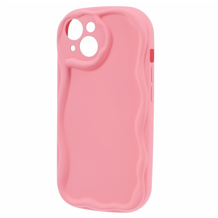 For iPhone 14 Case Flexible TPU Rubberized Candy Color Protective Phone Cover - Rose