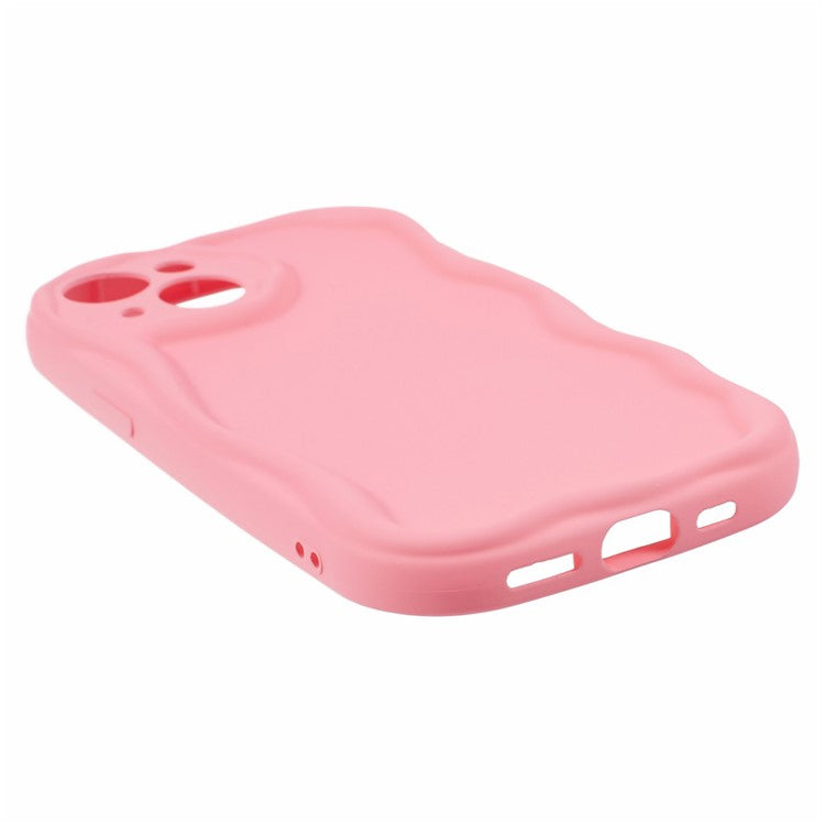 For iPhone 14 Case Flexible TPU Rubberized Candy Color Protective Phone Cover - Rose