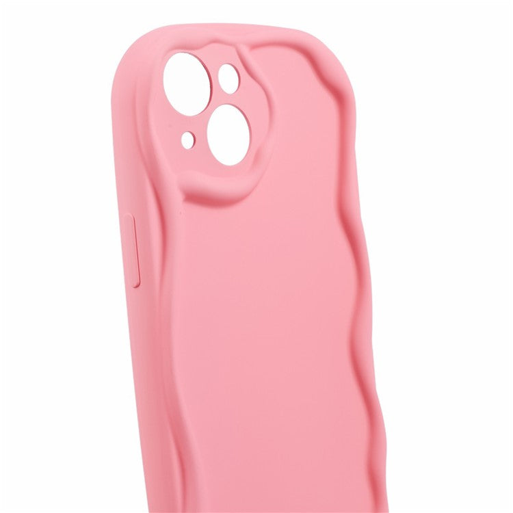 For iPhone 14 Case Flexible TPU Rubberized Candy Color Protective Phone Cover - Rose
