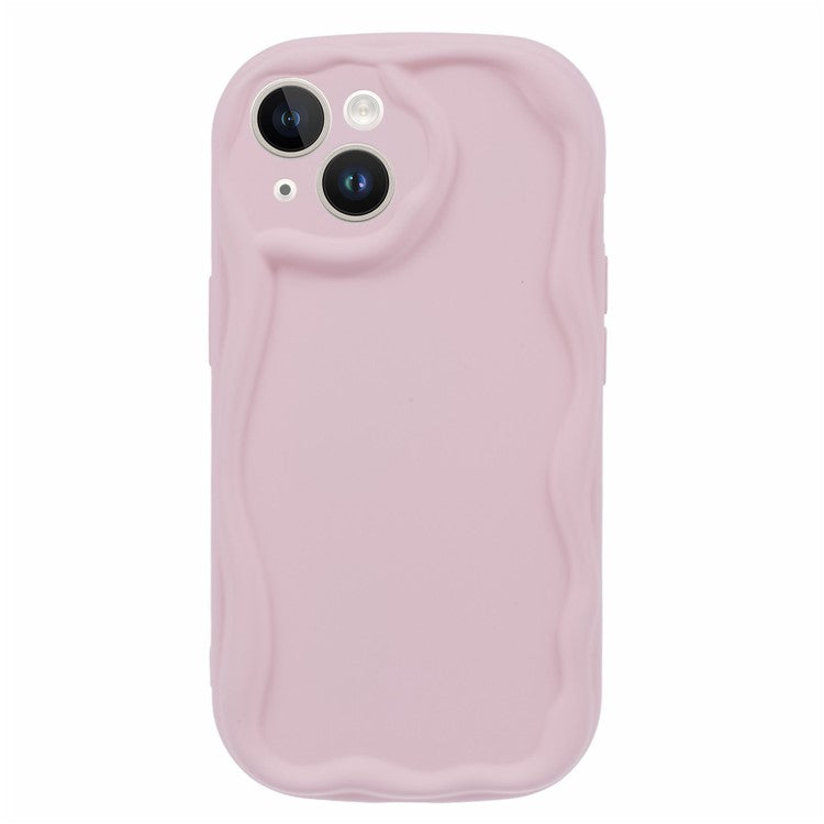 For iPhone 14 Case Flexible TPU Rubberized Candy Color Protective Phone Cover - Pink