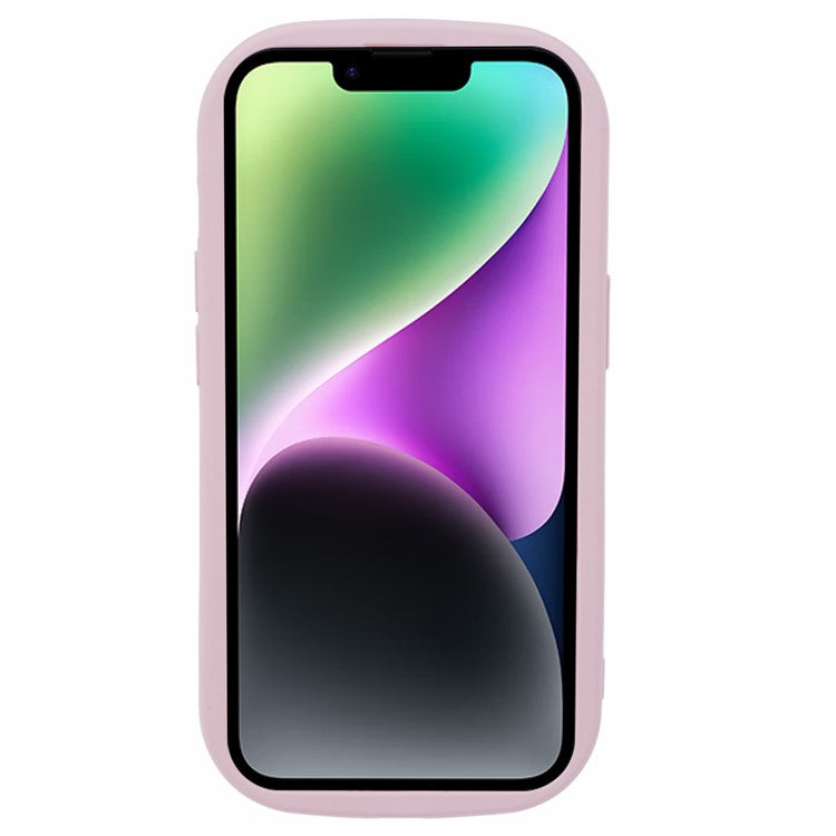 For iPhone 14 Case Flexible TPU Rubberized Candy Color Protective Phone Cover - Pink