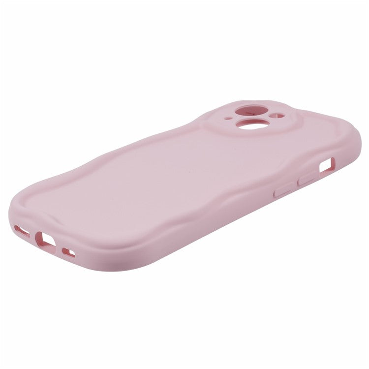 For iPhone 14 Case Flexible TPU Rubberized Candy Color Protective Phone Cover - Pink