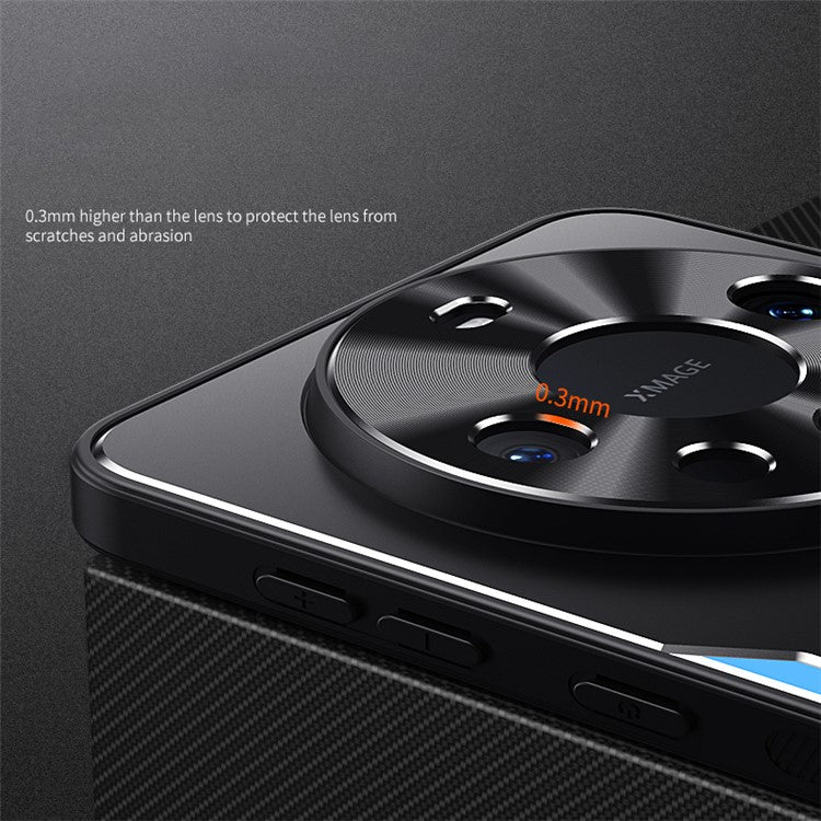 For Huawei Mate 60 Kickstand Phone Case Aluminum Alloy + TPU Shockproof Protective Cover - Gold