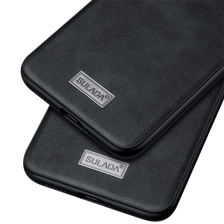 SULADA For Huawei Mate 60 Pro / 60 Pro+ PU Leather Coated TPU+PC Phone Cover Anti-fall Back Case - Brown