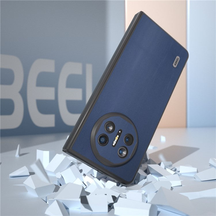 ABEEL For Huawei Mate X5 Case Genuine Cow Leather+TPU+PC Nappa Texture Phone Cover - Blue
