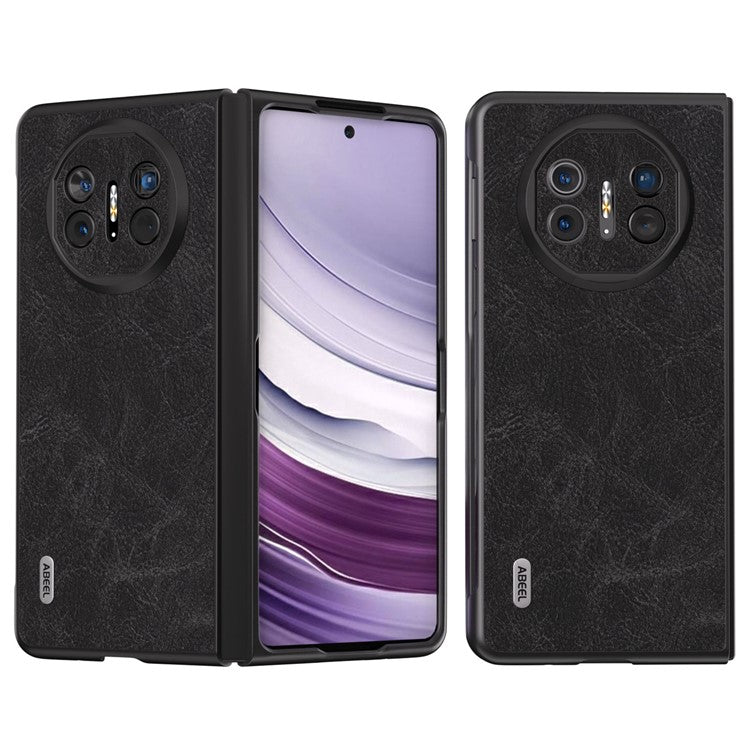 ABEEL For Huawei Mate X5 Case Litchi Texture PU Leather+TPU+PC Anti-drop Phone Cover - Black