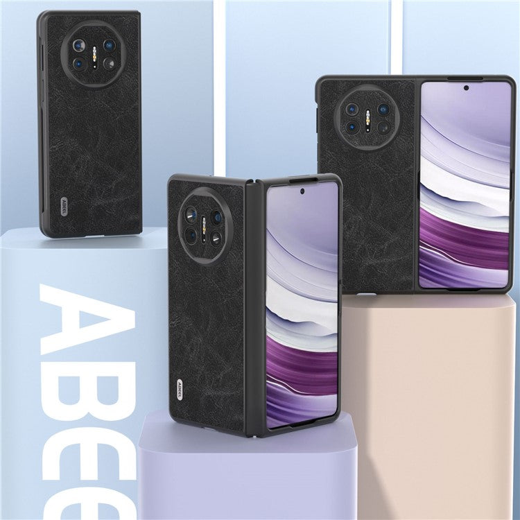 ABEEL For Huawei Mate X5 Case Litchi Texture PU Leather+TPU+PC Anti-drop Phone Cover - Black