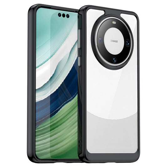 For Huawei Mate 60 Pro Case TPU+Acrylic Drop-proof Phone Cover - Black