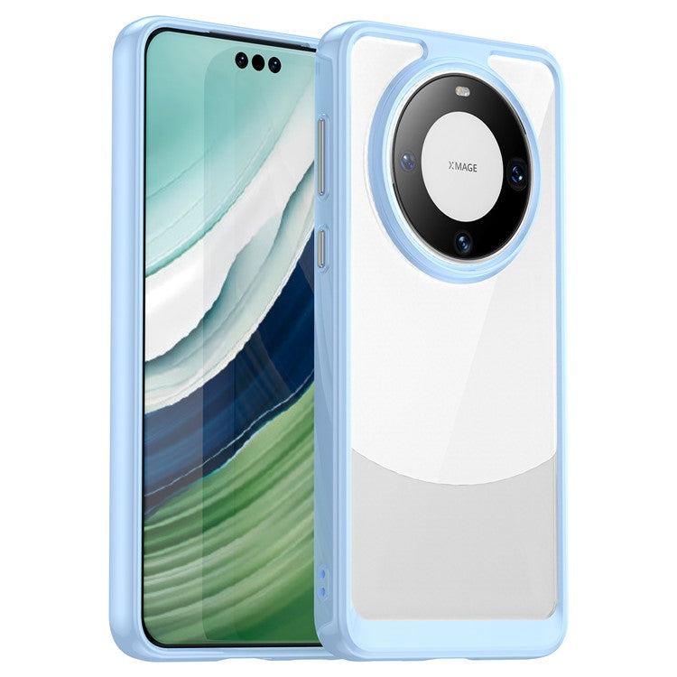 For Huawei Mate 60 Pro Case TPU+Acrylic Drop-proof Phone Cover - Blue
