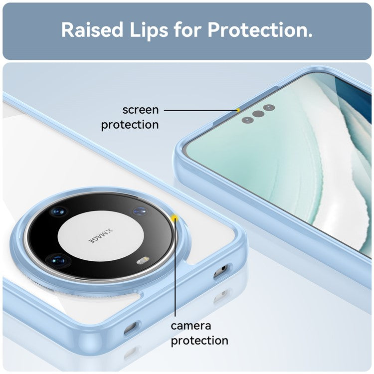 For Huawei Mate 60 Pro Case TPU+Acrylic Drop-proof Phone Cover - Blue