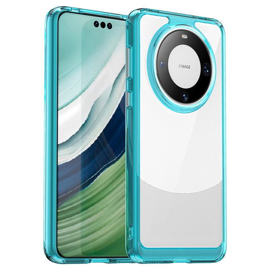 For Huawei Mate 60 Pro Case TPU+Acrylic Drop-proof Phone Cover - Transparent Blue