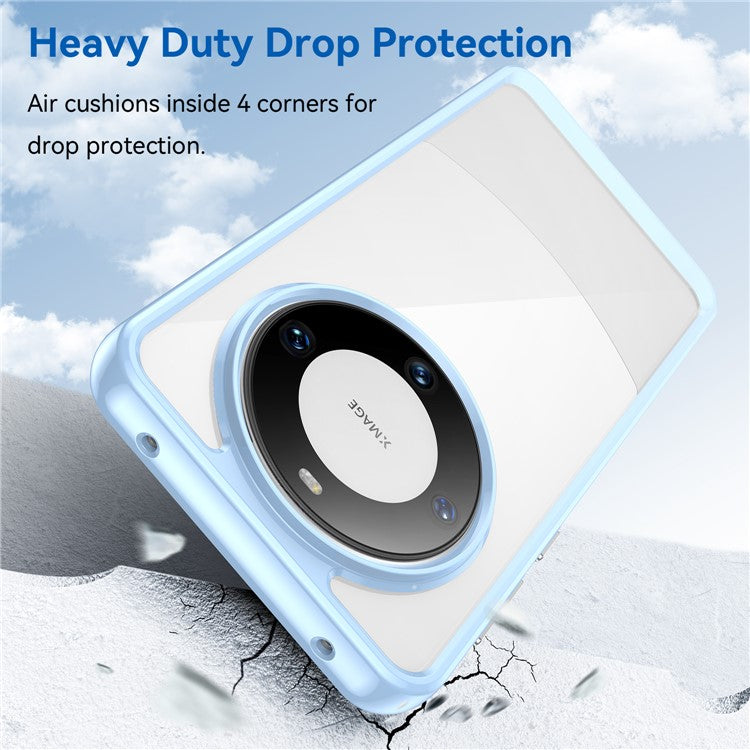 For Huawei Mate 60 Cover Drop-proof TPU+Acrylic Phone Case - Blue