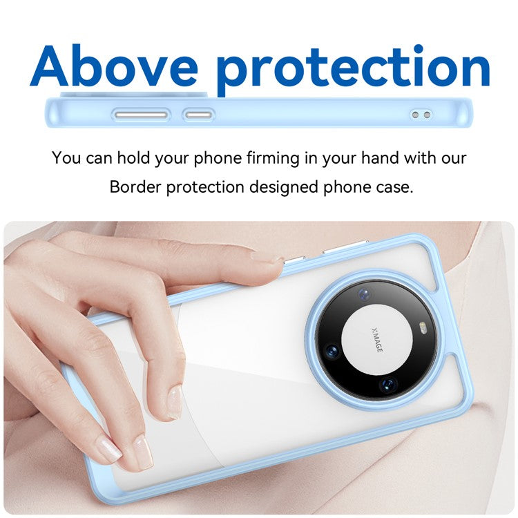 For Huawei Mate 60 Cover Drop-proof TPU+Acrylic Phone Case - Blue