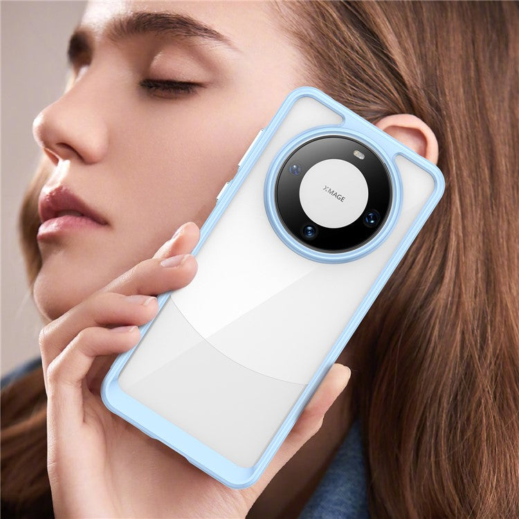 For Huawei Mate 60 Cover Drop-proof TPU+Acrylic Phone Case - Blue