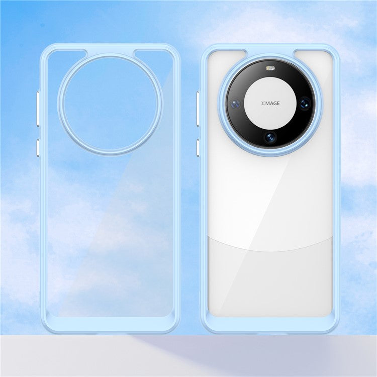 For Huawei Mate 60 Cover Drop-proof TPU+Acrylic Phone Case - Blue