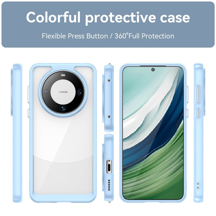 For Huawei Mate 60 Cover Drop-proof TPU+Acrylic Phone Case - Blue