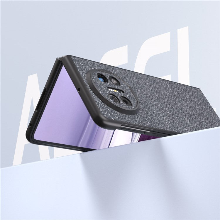 ABEEL For Huawei Mate X5 Case PU Leather Coated PC Rhinestone Texture Phone Cover - Grey
