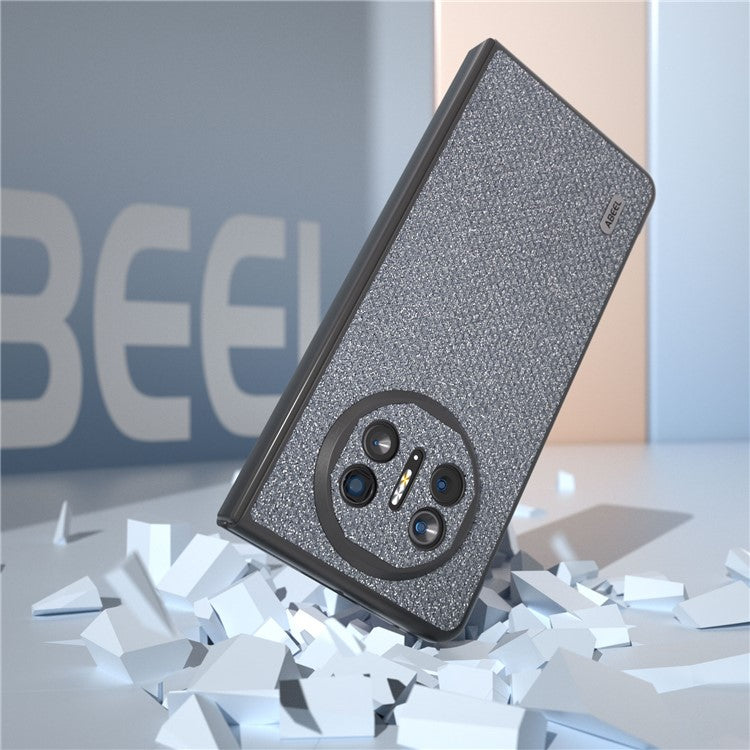 ABEEL For Huawei Mate X5 Case PU Leather Coated PC Rhinestone Texture Phone Cover - Grey