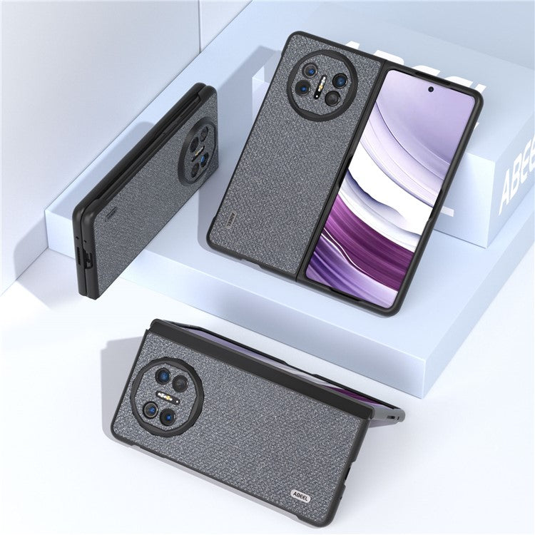 ABEEL For Huawei Mate X5 Case PU Leather Coated PC Rhinestone Texture Phone Cover - Grey