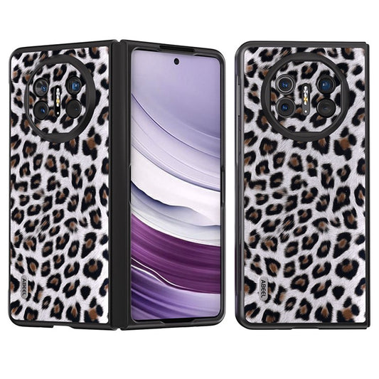 ABEEL For Huawei Mate X5 Case PU Leather+PC Leopard Pattern Shell Cover - Silver