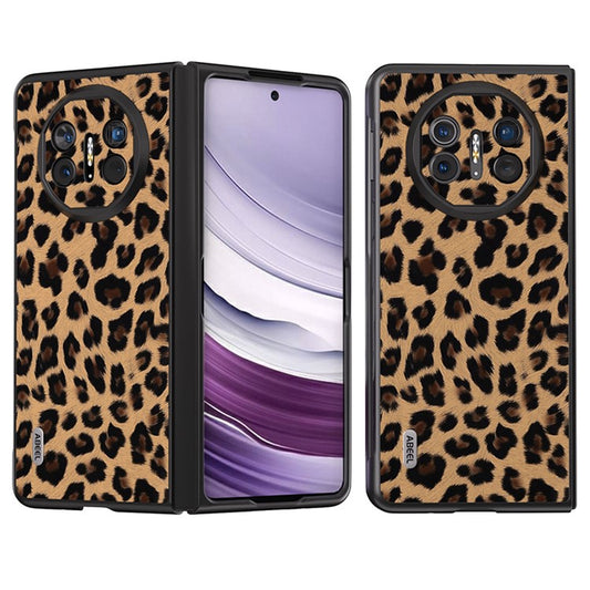 ABEEL For Huawei Mate X5 Case PU Leather+PC Leopard Pattern Shell Cover - Champagne Gold