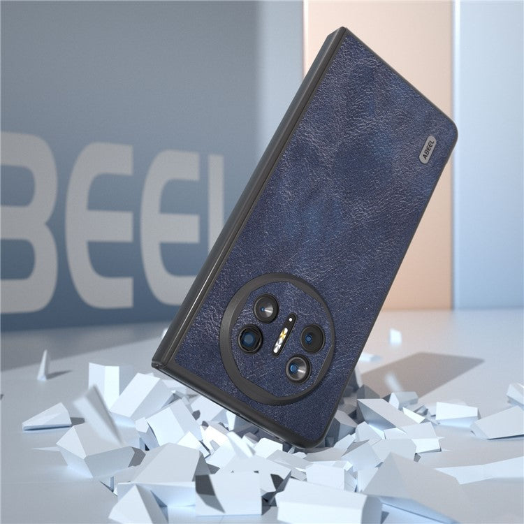 ABEEL For Huawei Mate X5 Case Cowhide Texture Leather + PC Phone Cover - Blue
