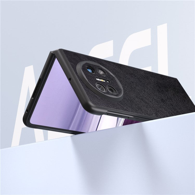 ABEEL For Huawei Mate X5 Case Litchi Texture PU Leather+PC Phone Cover - Black