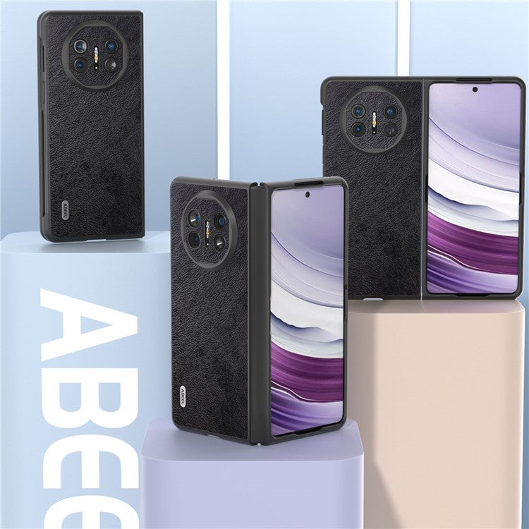 ABEEL For Huawei Mate X5 Case Litchi Texture PU Leather+PC Phone Cover - Black