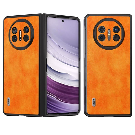 ABEEL For Huawei Mate X5 Case Litchi Texture PU Leather+PC Phone Cover - Orange