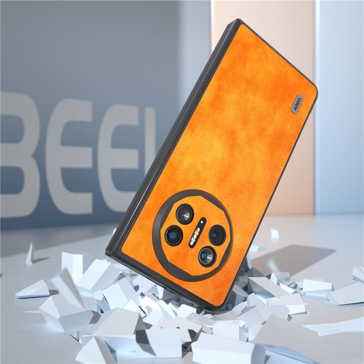 ABEEL For Huawei Mate X5 Case Litchi Texture PU Leather+PC Phone Cover - Orange