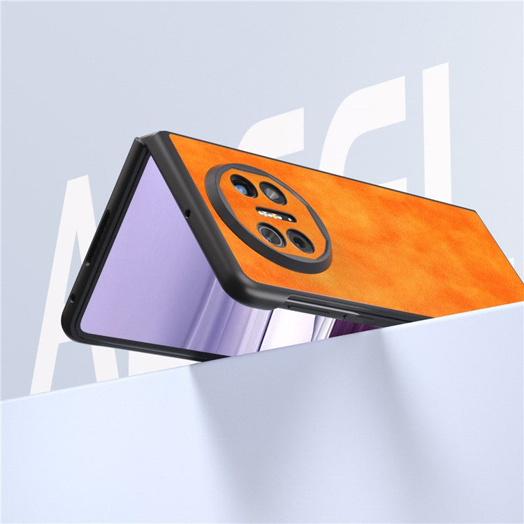 ABEEL For Huawei Mate X5 Case Litchi Texture PU Leather+PC Phone Cover - Orange