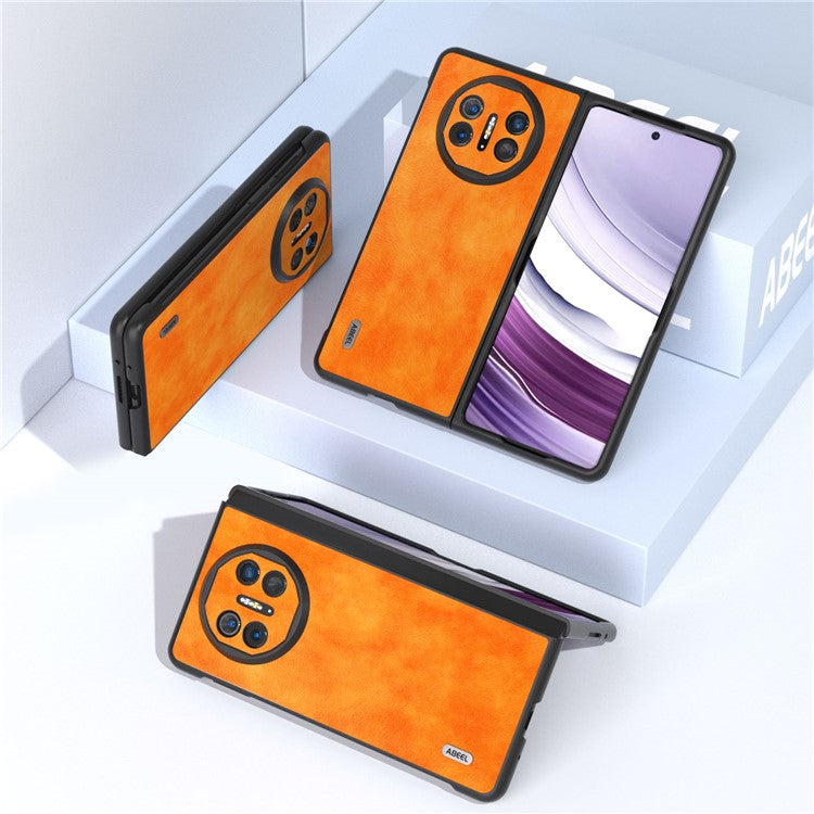 ABEEL For Huawei Mate X5 Case Litchi Texture PU Leather+PC Phone Cover - Orange